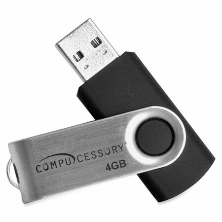 COMPUCESSORY Flash Drive  USB  4GB  Black- Aluminum CO463672